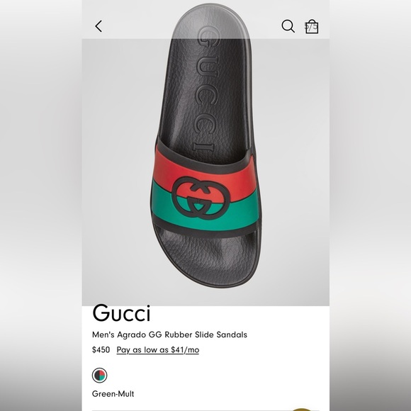 Gucci black-red-green slide size 36 or US 6 - Picture 10 of 11